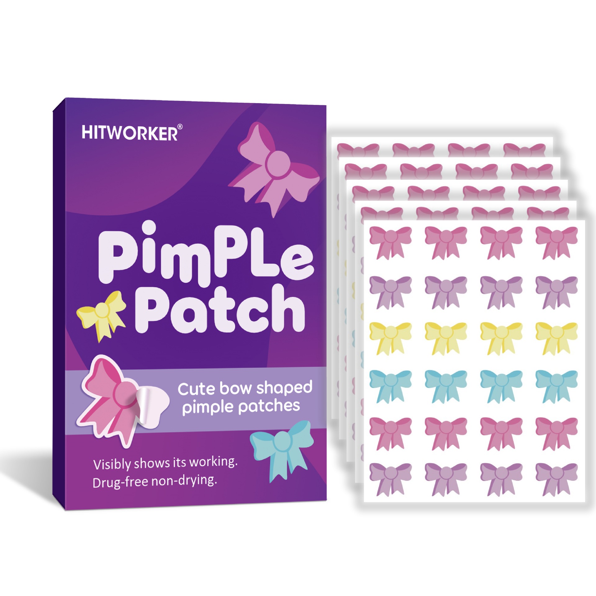 Hydrocolloid Acne Patch - 120 Cerotti a Forma di Fiocco